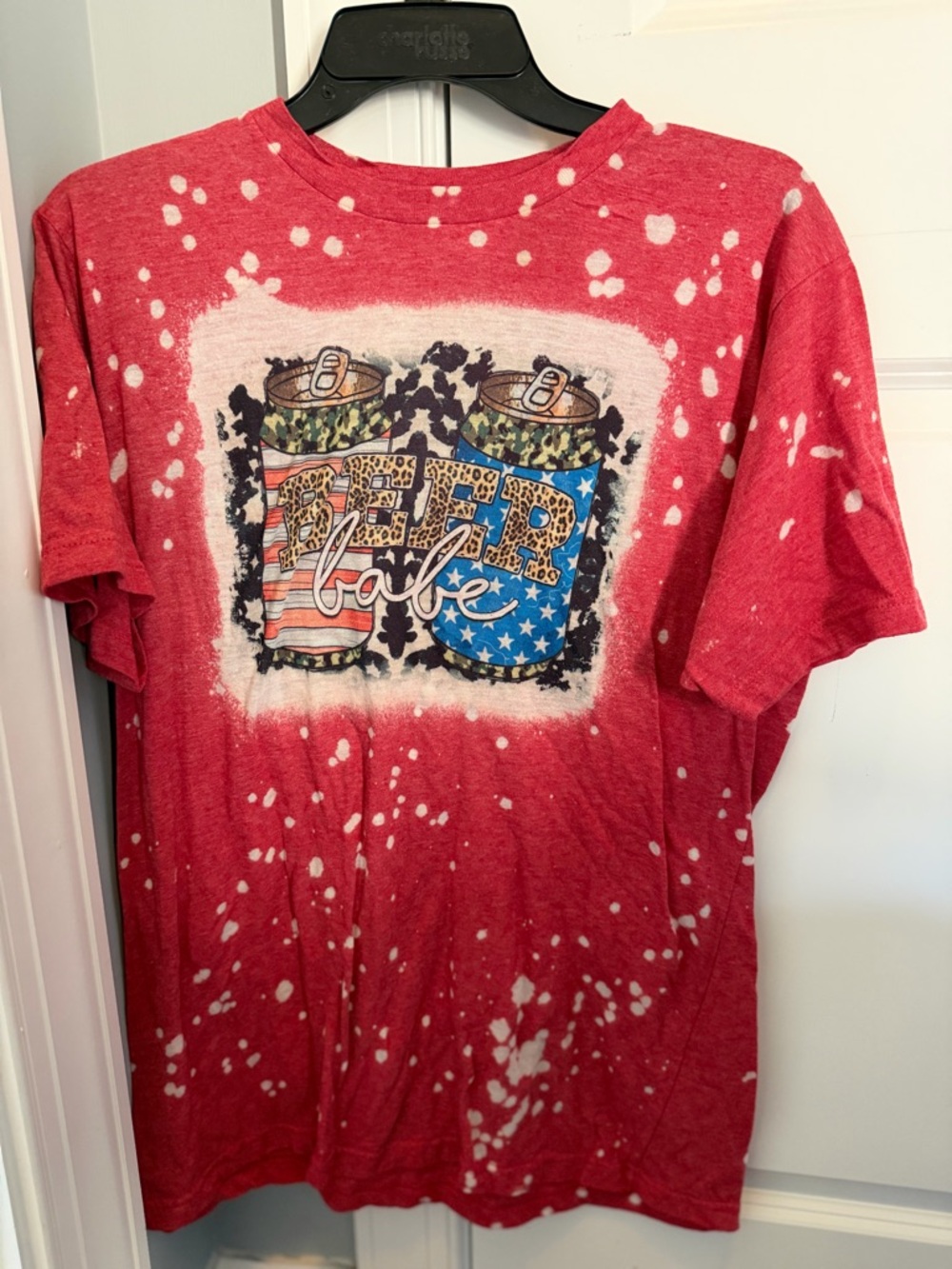 Tultex Red Kids' Tee with 'Beer Babe' Can Graphic